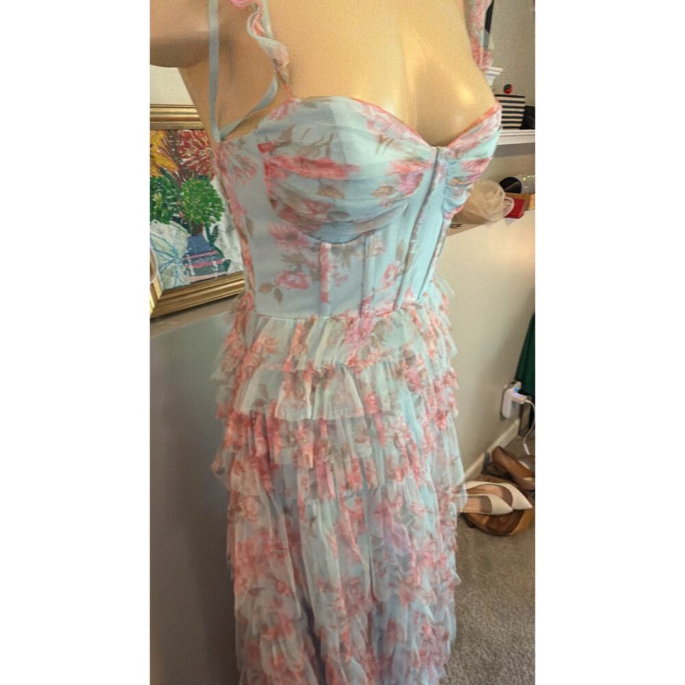 B. Darlin - Bustier dress with floral print and sweetheart neckline - Picture 7 of 8